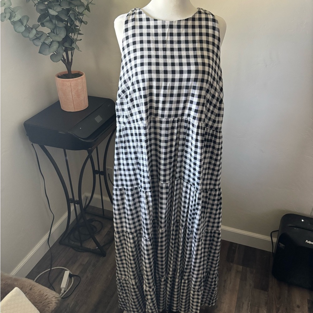 Torrid Black and White Gingham Maxi Dress